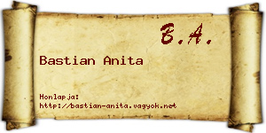 Bastian Anita névjegykártya